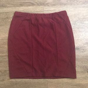 Maroon mini skirt